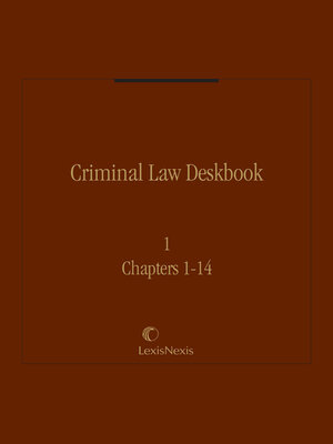 cover image of Criminal Law Desk Book